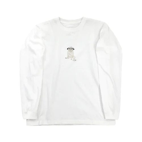 パグ座り Long Sleeve T-Shirt