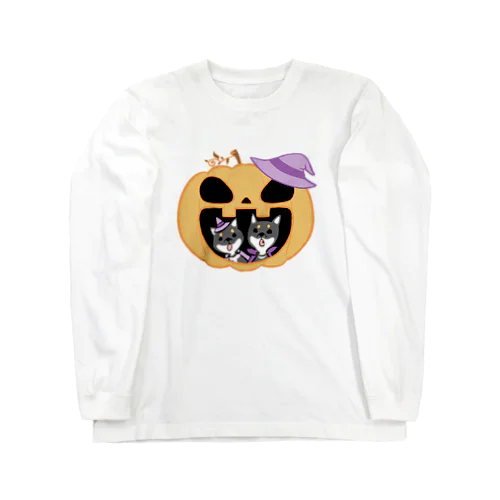 魔法使い黒柴ちゃんたちのハロウィン Long Sleeve T-Shirt