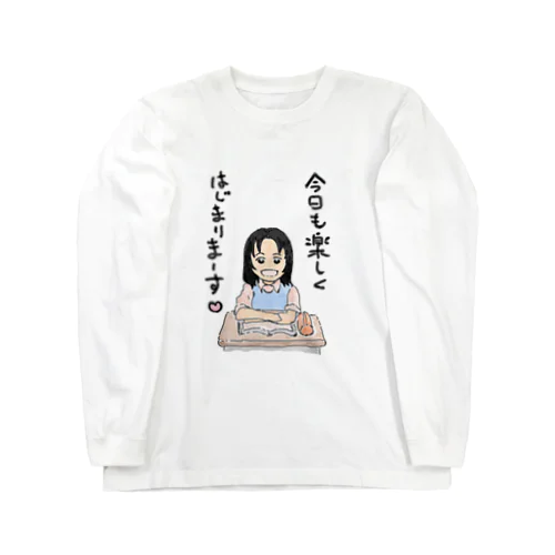 ニコニコ少女 ロングスリーブTシャツ