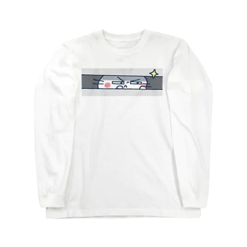 覗く猫 Long Sleeve T-Shirt