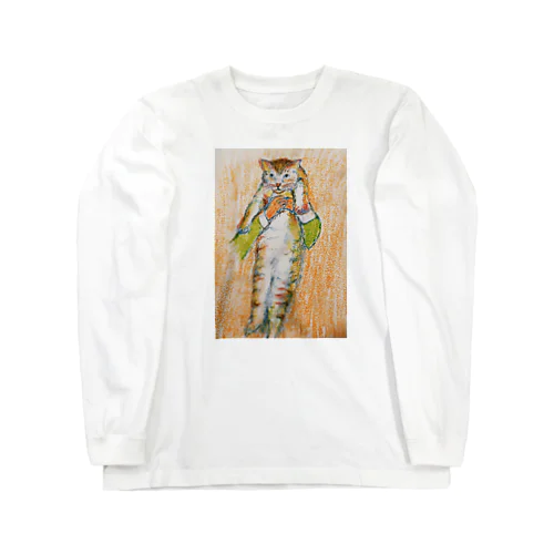 のばされ不満キャット Long Sleeve T-Shirt