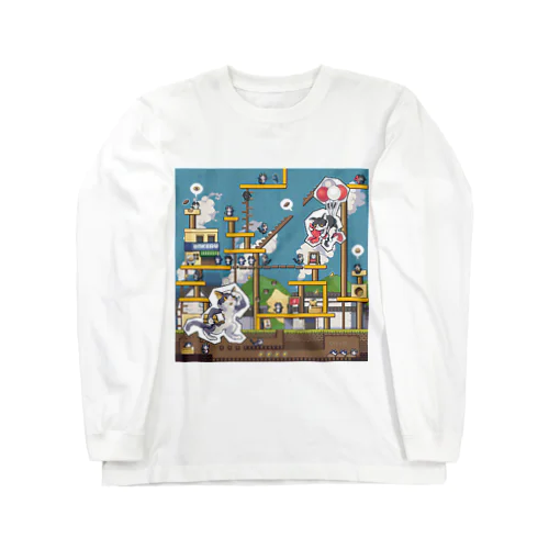 ワイワイおもちくんとチニくんのドット絵 Long Sleeve T-Shirt