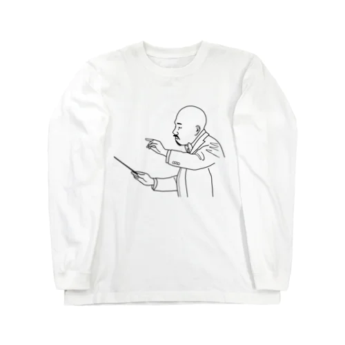 指揮『正岡子規』線画 Long Sleeve T-Shirt