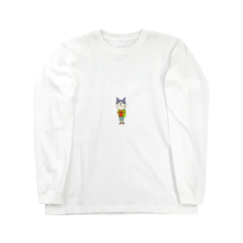 猫ちゃんお仕事シリーズ☆登山家日本猫さん Long Sleeve T-Shirt