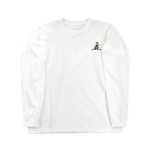 オンセントウTシャツ　ワンポイント（緑2） Long Sleeve T-Shirt