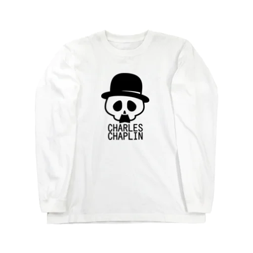 チャールズ・チャップリンスカル ブラック Long Sleeve T-Shirt