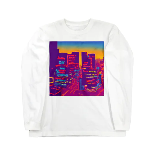 Building lights and sunset Long Sleeve T-Shirt