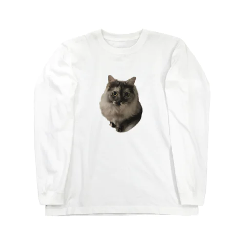 可愛いモフ猫 Long Sleeve T-Shirt