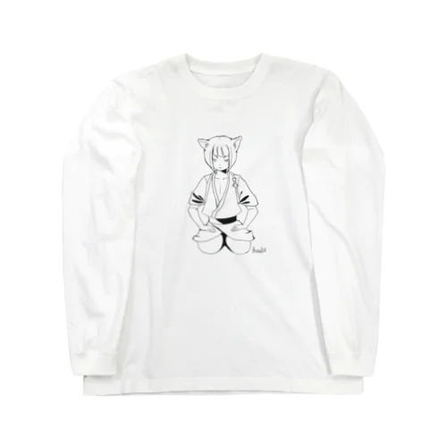 狐耳男子くん、正座する。 Long Sleeve T-Shirt