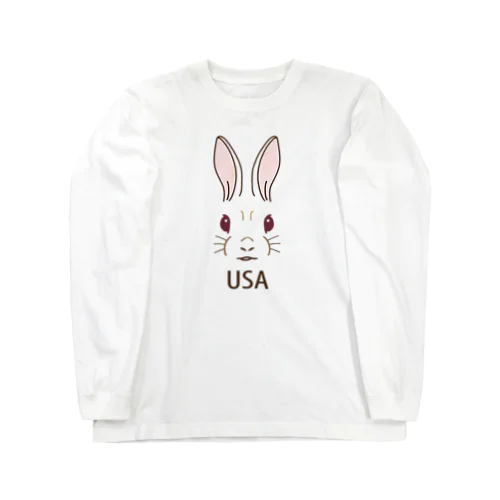 うさぎ(Rabbit)・ラビット・ウサギ年・ウサギ顔・2023年干支・卯年・イラスト・絵・デザイン・Tシャツ・グッズ・かわいい・オリジナル(C) Long Sleeve T-Shirt