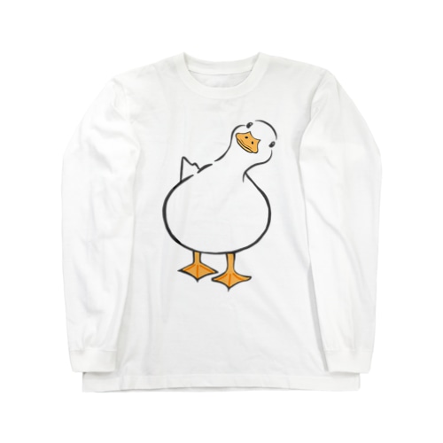  アヒル あひる ダック duck (I wonder ロゴなし) Long Sleeve T-Shirt