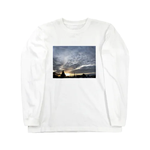 エッフェル塔とパリの空 Long Sleeve T-Shirt