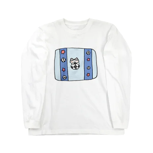 猫とサッカー Long Sleeve T-Shirt