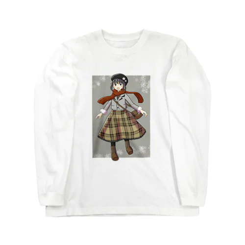 冬の装いの少女 Long Sleeve T-Shirt