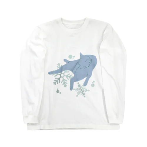 ねこ　澄みわたる Long Sleeve T-Shirt