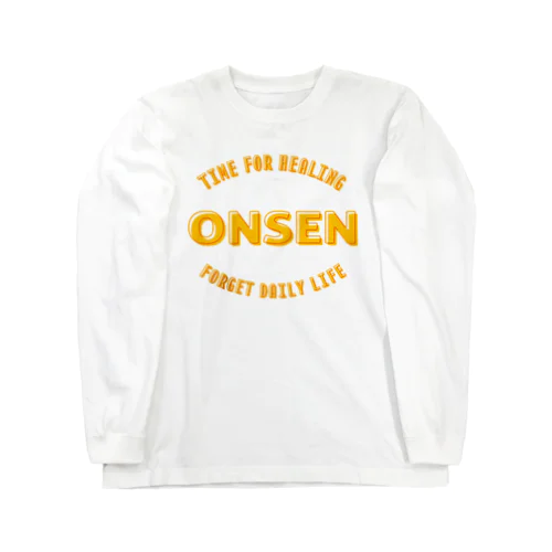 ONSEN -Time for Healing- (イエロー) ロングスリーブTシャツ