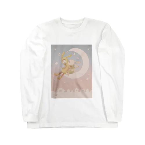 🐰三日月うさぎ Long Sleeve T-Shirt