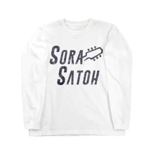 黒エレガント和柄 - Sora Satoh ギターロゴ Long Sleeve T-Shirt