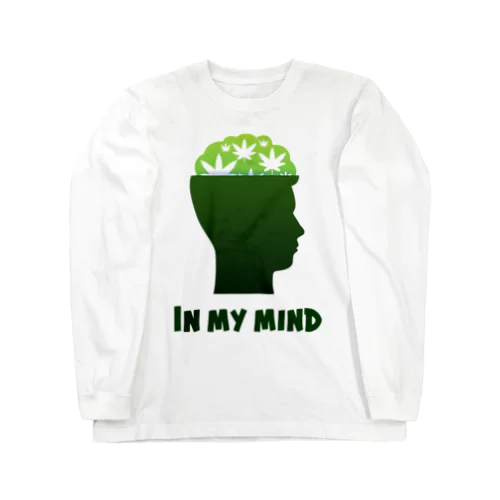 in my mind 頭が一杯 ロングスリーブTシャツ