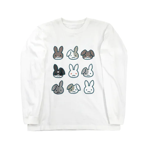 うさぎいっぱい(淡色) Long Sleeve T-Shirt