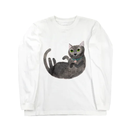 グレー猫 Long Sleeve T-Shirt