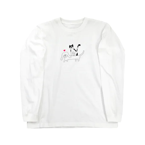 ダックスちゃんとハチワレちゃん Long Sleeve T-Shirt