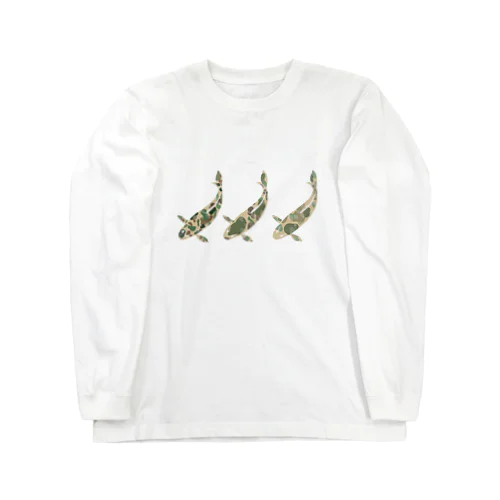 カモ柄錦鯉3兄弟 Long Sleeve T-Shirt