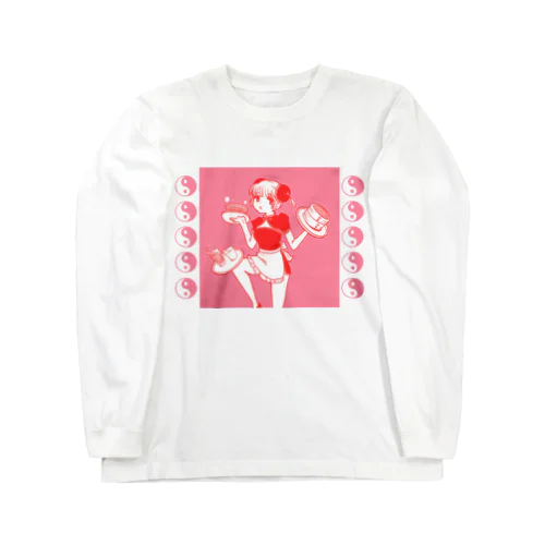 チャイナ赤×ピンク Long Sleeve T-Shirt