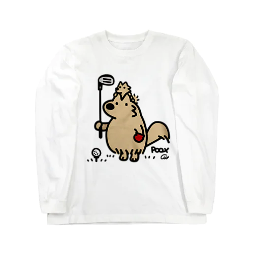 ポメラニアン　ゴルフをする Long Sleeve T-Shirt