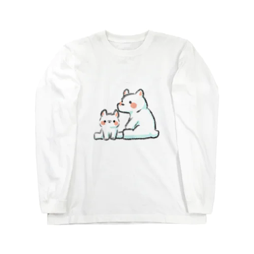 ふわふわシロクマ親子 Long Sleeve T-Shirt