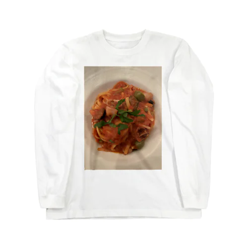 ヤリイカのトマトソースパスタ ロングスリーブTシャツ