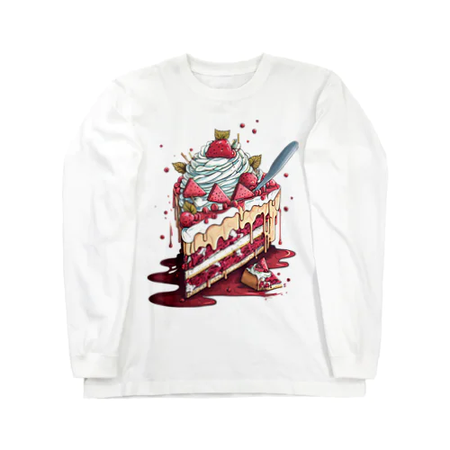 血みどろケーキ ロングスリーブTシャツ