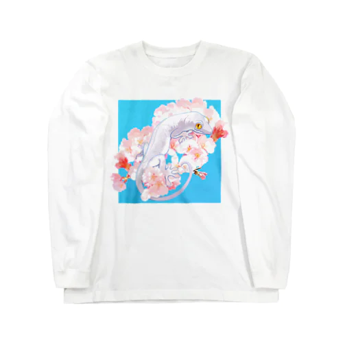 春待ち桜とニホンヤモリ Long Sleeve T-Shirt