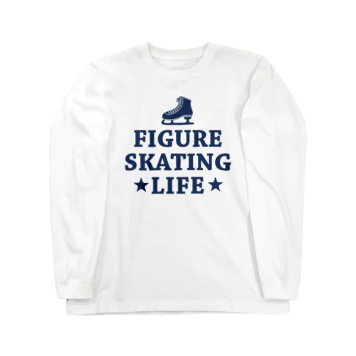 フィギュアスケート・figure skating・グッズ・デザイン・フィギアスケート・#Tシャツ・ステップ・スピン・ジャンプ・スケート靴イラスト・技・男子・女子・かっこいい・かわいい・アイスダンス Long Sleeve T-Shirt