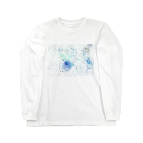 シャボン玉アート　ブルー系 Long Sleeve T-Shirt