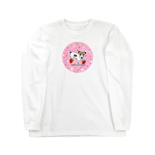 ジャックラッセルテリアと苺 Long Sleeve T-Shirt