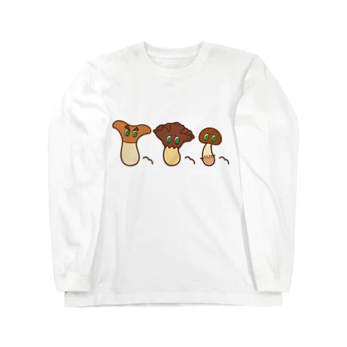 ゆかいなエリンギ、マイタケ、シメジ Long Sleeve T-Shirt