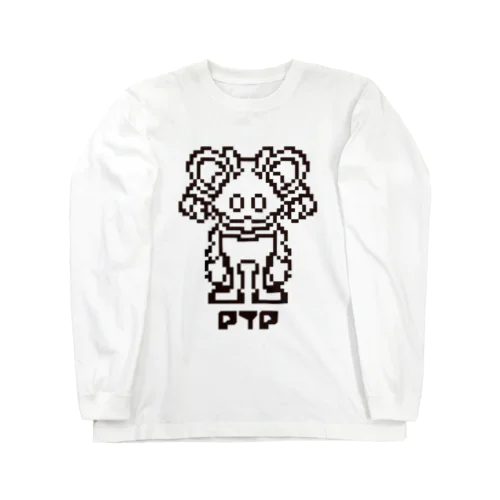 家で着たい！！！プロトタイプペット / PTP ドット絵ブラック Long Sleeve T-Shirt