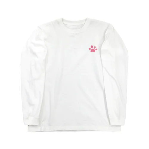 ピンクの肉球 Long Sleeve T-Shirt