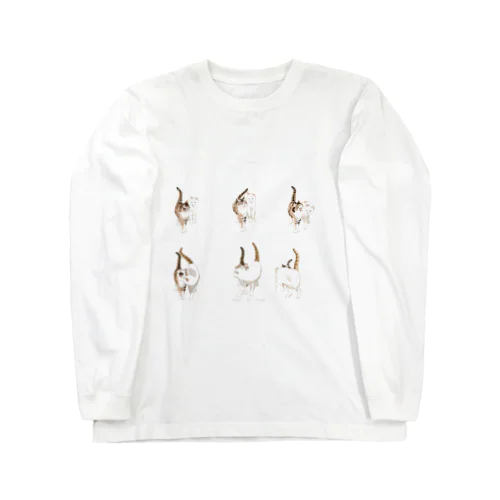 猫のあくび Long Sleeve T-Shirt