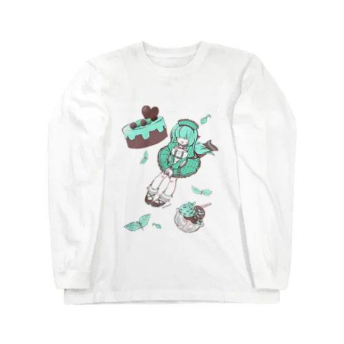 メカクレチョコミントさんと甘いもの Long Sleeve T-Shirt