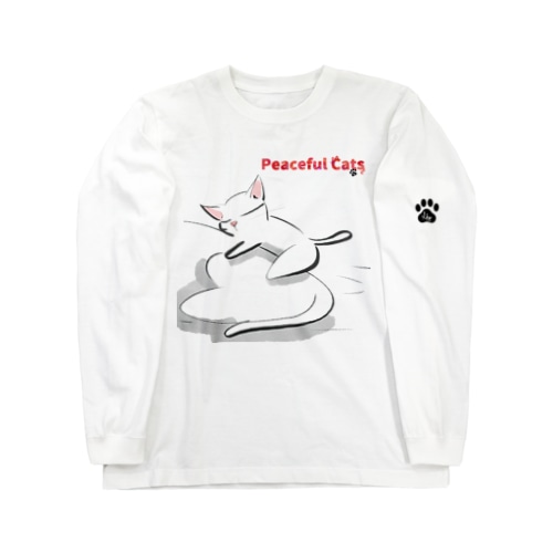 Peaceful Cats おやすみ Long Sleeve T-Shirt