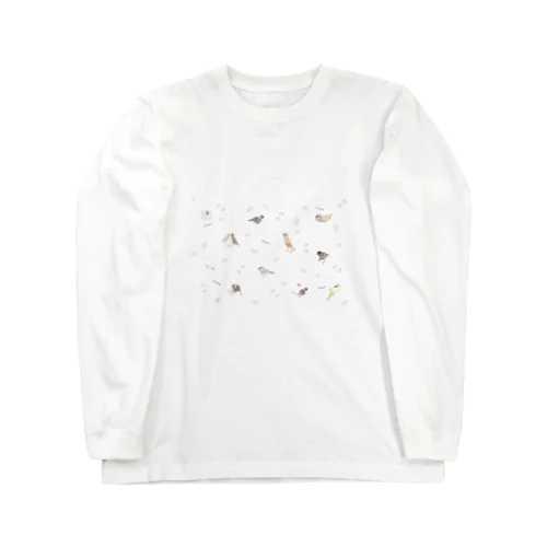 文鳥たちクリア Long Sleeve T-Shirt