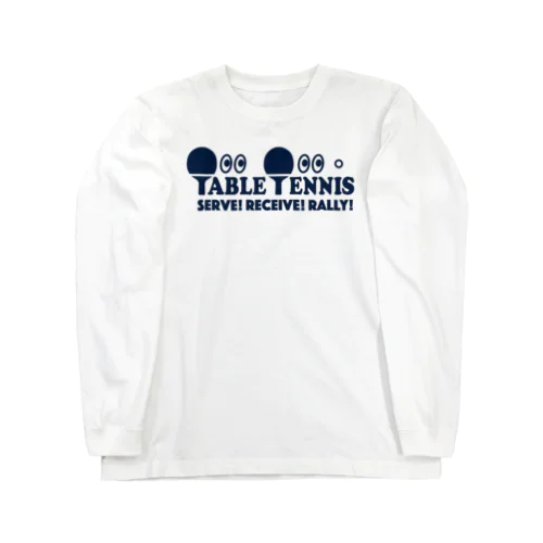 卓球・テーブルテニス・目玉・ピンポン・チームTシャツ・ダブルス・クラブTシャツ・かわいい・シンプル・かっこいい・アイテム・グッズ・デザイン・スポーツ・table tennis・ping pong Long Sleeve T-Shirt
