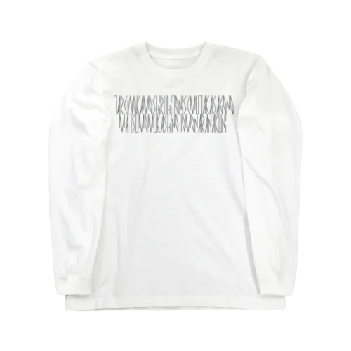 「百人一首 34番歌 藤原興風」カナクギフォントL Long Sleeve T-Shirt