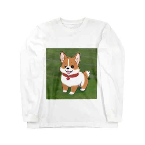 コーギー犬モナカ ロングスリーブTシャツ