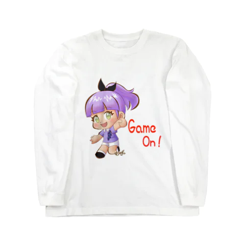 ダーツ女子マリちゃんGame On! ロングスリーブTシャツ