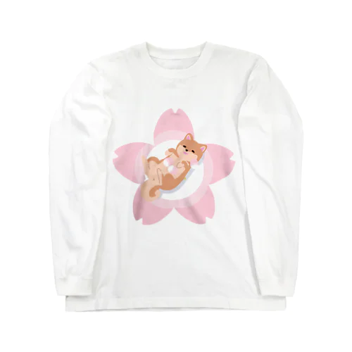 柴犬×桜 Long Sleeve T-Shirt