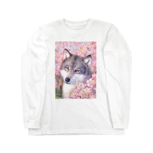 オオカミと千島桜 Long Sleeve T-Shirt