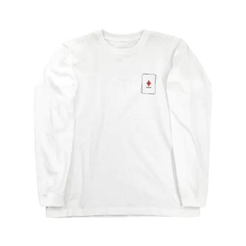 トランプ　ダイヤカード（レッド）TYPE1 ロングスリーブTシャツ